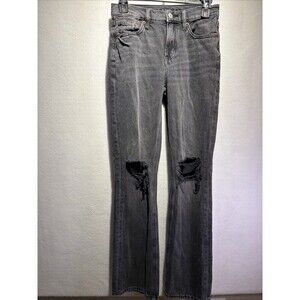 Women's American Eagle size 00 faded black destroyed jeans